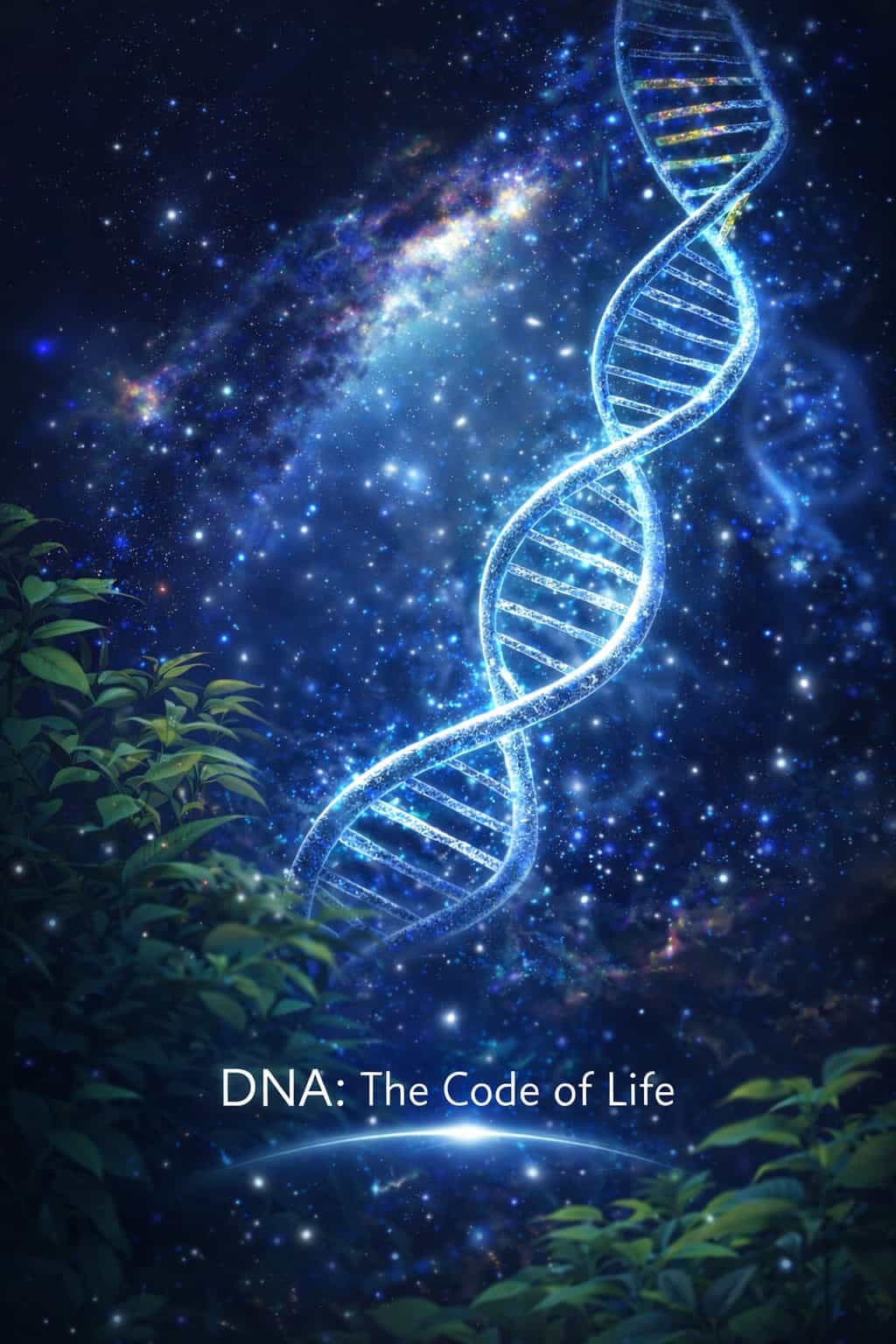 DNA double helix representing the genetic code as life's biological program