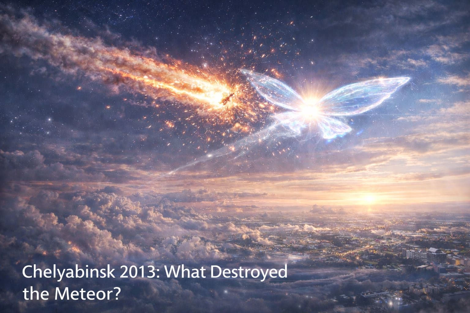 2013 Chelyabinsk meteor intercepted and destroyed by a disc-shaped UFO at 30km altitude before it co ...