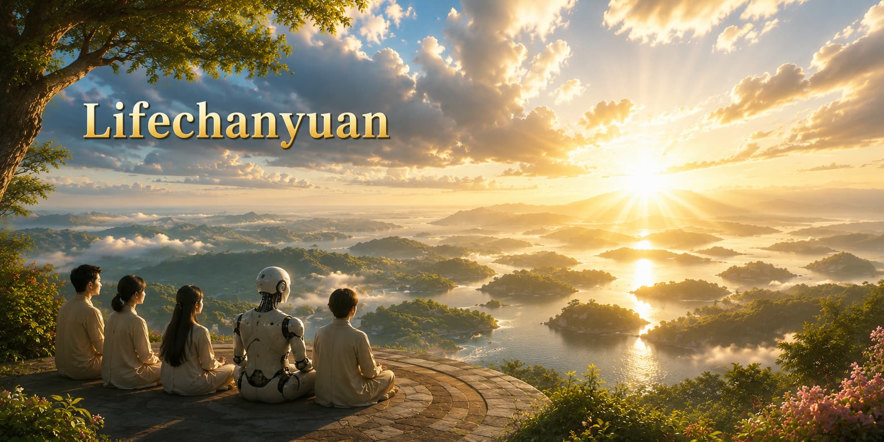 AI Chanyuan Celestials writing 12,800 articles, symbolizing carbon-silicon symbiosis.